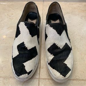 10 Crosby Derek Lam Calf Hair Slip-On Sneakers